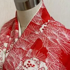 KJ2455 洗える着物 小紋 身丈161cm ポリエステル 化繊