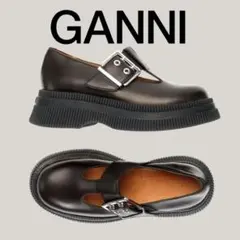 GANNI レザークロッグサンダル 38 - メルカリ