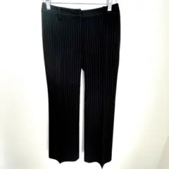 【シーノワ】ストライプ　レディース　スーツ　パンツ　ブラック　レーヨン　38