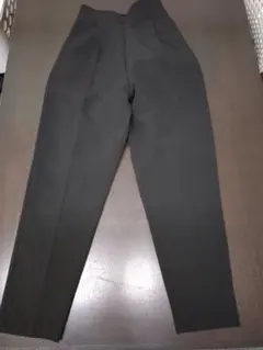 ブラック テーパードスラックス ゴムウエスト