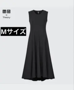 ユニクロ×セオリー ワンピース ノースリーブ ストレッチ M ブラック
