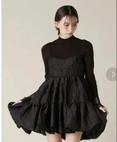 美品】メゾンスペシャル バルーンタフタチュニック キャミワンピ M