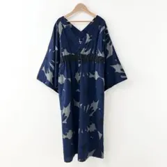 美品】sousou 浴衣 「明かり窓」 濃紫 梅花模様 クリーニング済み 綿