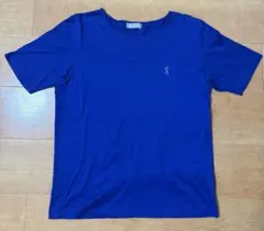 Yves Saint Laurent YSL 刺繍Tシャツ ブルー　y2kのサムネイル