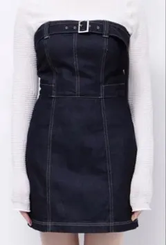 【美品】ミニ丈　デニムワンピース MURUA