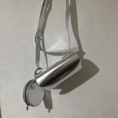 emmi シルバー 合成皮革 ショルダーバッグ