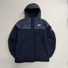 【美品】00s NIKE ナイキ ダウンジャケット ナイロン 刺繍 スウォッシュ