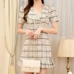 jennny Jewels ジュエルズ ツイード ラメ ワンピ ドレス キャバ