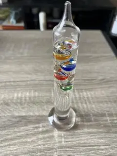 カラフル浮き球ガラス温度計