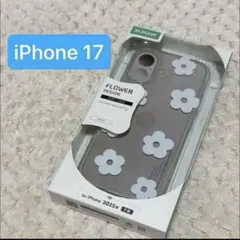 【新品】エレコムiPhone 17用ケース FLOWERカラーホワイトのサムネイル