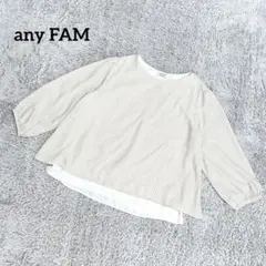 any FAM エニィファム【L】ブラウス 春夏 ストライプ柄 長袖 オフィスのサムネイル