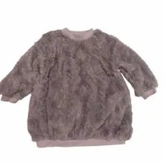 【美品】ブランシェス ボア ワンピース 90 兄妹リンクコーデ 紫