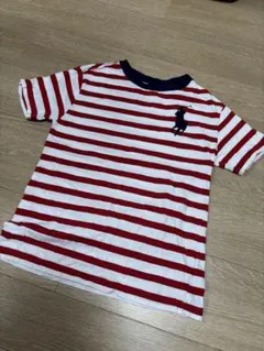 POLO RALPH LAUREN 赤白ストライプ Tシャツ 140