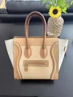 【CELINE セリーヌ】ラゲージ ミニ ベージュ 保存袋付き ハンドバッグ