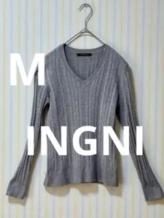 INGNI イング　グレー Vネック ニット 長袖　トップス　レディース　M