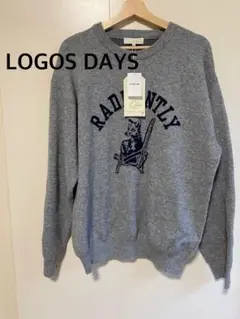 新品タグ付き　LOGOS DAYS ロゴスデイズ　アニマルプリント　ニット　LL