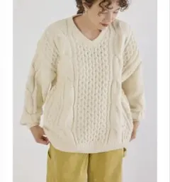 新品 ロデオクラウンズワイドボウル Vネックモールニットトップス