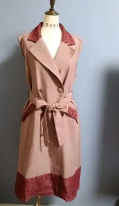 トレンチスタイルブラウンワンピース