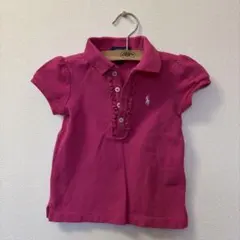 Polo Ralph Lauren フリル付きポロシャツ 2/2T ピンク