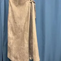 ジネス　ラップスカート スエード風