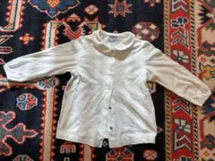 【新品未使用】MIKI HOUSE 襟付きボタンシャツ 80サイズ ホワイト