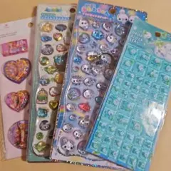 正規品 4点 プチドロップ あわわちゃん ブロックシール シマエナガとりのなかま