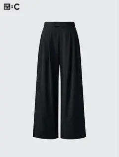 UNIQLO:C 感動タックワイドパンツ Mサイズ ブラック