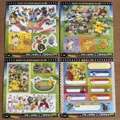 ポケモンステッカーセット4枚　ポケモンおんがくたい