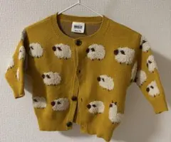 【値下げ】BREEZE ひつじ柄 ニットカーディガン 70 女の子 男の子兼用