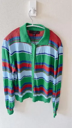 新品未使用タグ付きZARA ストライプ 長袖カーディガン M