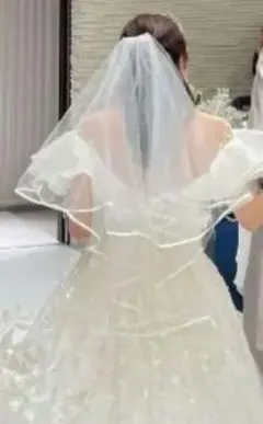 ウェディングベール　ショート　ブライダル　ふわふわ