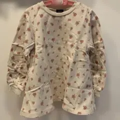 petit main 花柄 長袖カットソー 110