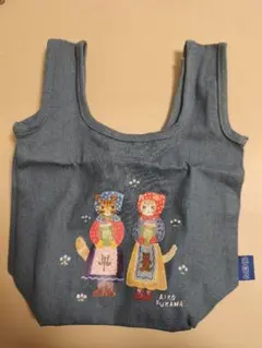 デニムトートバッグ AIKO FUKAWA 猫デザイン