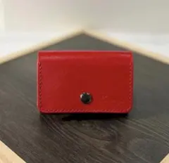 本革 サドルレザー カードケース 大容量 赤 キャメル 黒 手縫い ハンドメイド