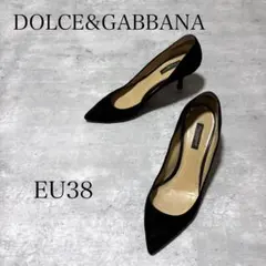 DOLCE&GABBANA スエード ヒール パンプス EU38のサムネイル