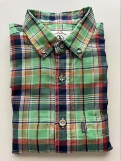 エーグル　AIGLE チェックシャツ　S グリーン系のサムネイル