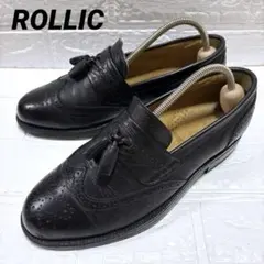 ROLLIC タッセルローファー ウイングチップ メダリオン 24.5 ブラックのサムネイル