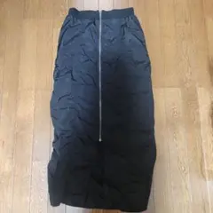 フロントジップ ロングタイトスカート ブラックのサムネイル