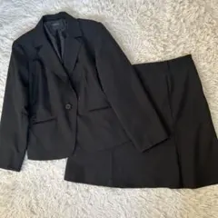 スーツ　大きなサイズ　ビジネス　リクルート　上下セット　黒　無地　21ABR
