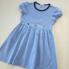 美品★2022SS★120cm familia サックスブルー半袖ワンピース