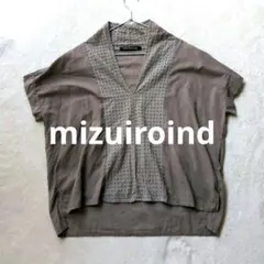 mizuiro ind ミズイロインド ブラウン ブラウス カットレース