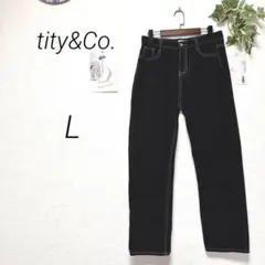 11905-1 tity&Co. ブラックジーンズ デニムパンツ L カジュアルのサムネイル