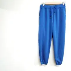 青いジョガーパンツ スウェット素材　M リラックス　ウエストゴム　伸縮性