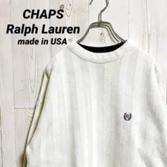 USA製　CHAPS RALPH LAUREN コットンニット　ヘリボーン編み