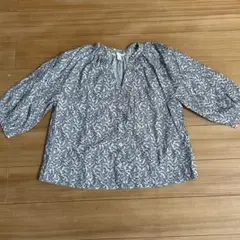 H&M 花柄 五分袖ブラウス EUR S