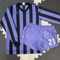 PUMA サッカーウェアセット 紫/黒 21番