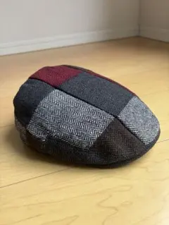 新品 GLENAPPIN ハリスツイードパッチワーク ベイカーボーイ