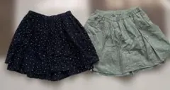 UNIQLO キッズ ドット柄スカート風キュロット160 2点セット