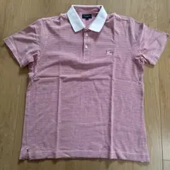 【BURBERRY GOLF】ボーダー半袖ポロシャツ ピンク系のサムネイル