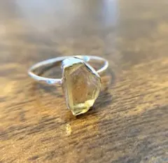 天然石　トルマリン　10月　誕生石　シルバー925 指輪　リング　原石